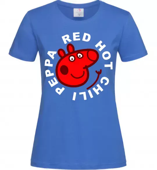 Женская футболка Red hot chili peppa Ярко-синий фото