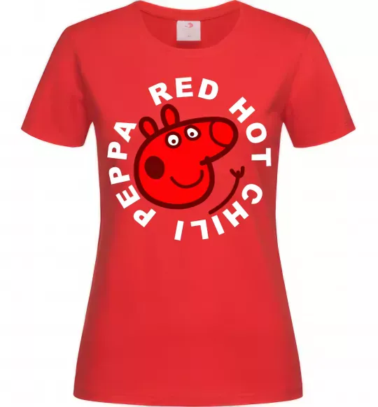 Женская футболка Red hot chili peppa Красный фото