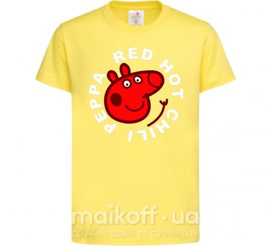 Детская футболка Red hot chili peppa Лимонный фото