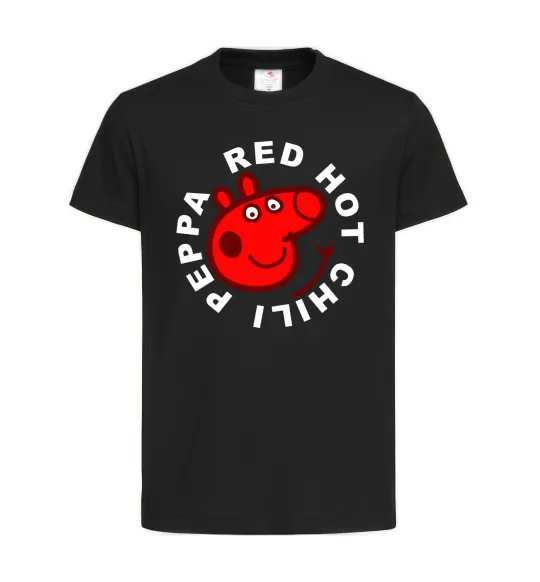Дитяча футболка Red hot chili peppa Чорний фото