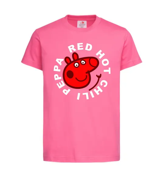 Дитяча футболка Red hot chili peppa Яскраво-рожевий фото