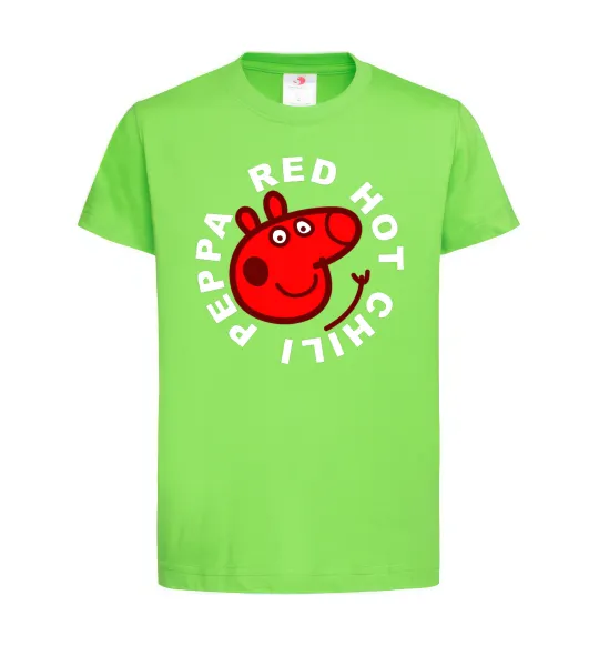 Дитяча футболка Red hot chili peppa Лаймовий фото