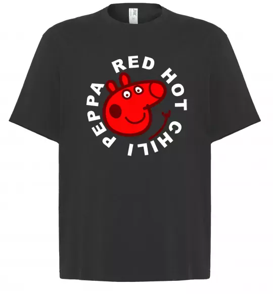 Футболка Оверсайз Red hot chili peppa Черный фото