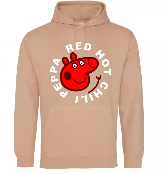 Мужская толстовка (худи) Red hot chili peppa Песочный фото