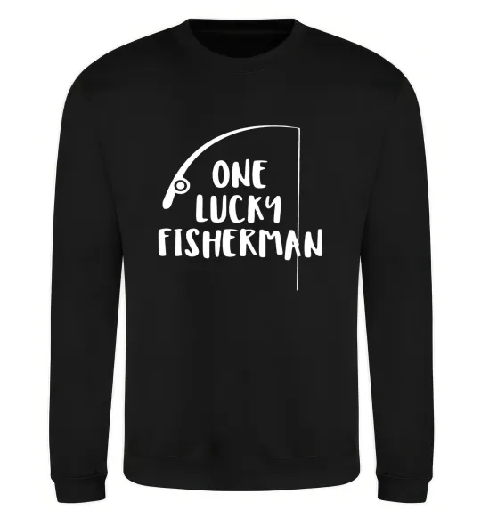 Світшот One lucky fisherman Чорний фото