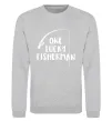 Світшот One lucky fisherman Сірий меланж Світшот One lucky fisherman Сірий меланж фото