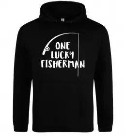 Мужская толстовка (худи) Лев парна Черный фото