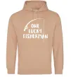 Чоловіча толстовка (худі) One lucky fisherman Пісочний фото