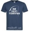 Мужская футболка One lucky fisherman Темно-синий фото