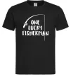 Чоловіча футболка One lucky fisherman Чорний фото