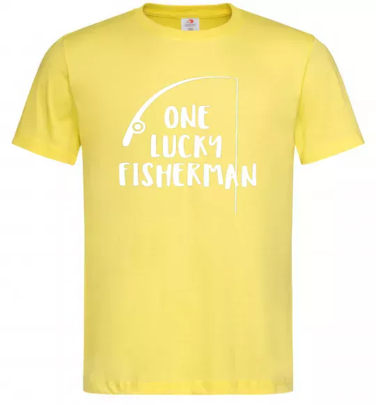 Чоловіча футболка One lucky fisherman Лимонний фото