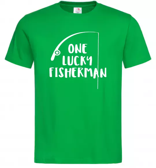 Чоловіча футболка One lucky fisherman Зелений фото