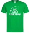 Чоловіча футболка One lucky fisherman Зелений фото
