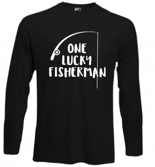 Лонгслив One lucky fisherman Черный фото