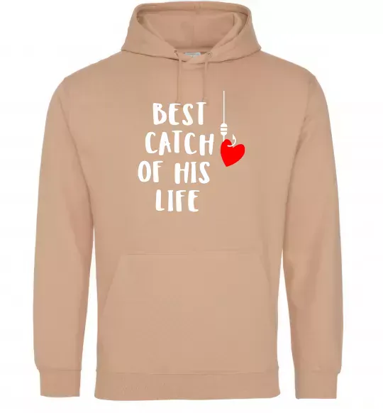 Жіноча толстовка (худі) Best catch of his life Пісочний фото