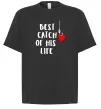 Футболка Оверсайз Best catch of his life Чорний фото