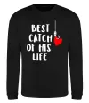 Світшот Best catch of his life Чорний Світшот Best catch of his life Чорний фото
