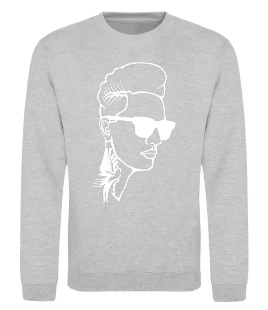 Свитшот Retro man Серый меланж фото