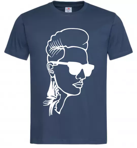 Мужская футболка Retro man Темно-синий фото