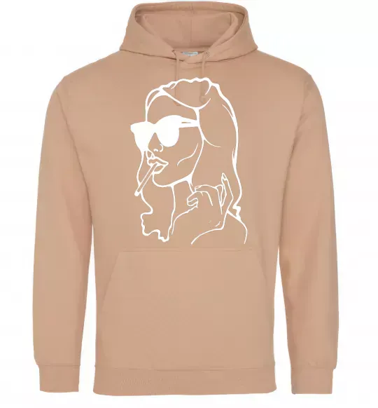 Жіноча толстовка (худі) Retro woman Пісочний фото