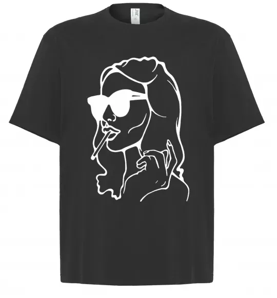 Футболка Оверсайз Retro woman Чорний фото