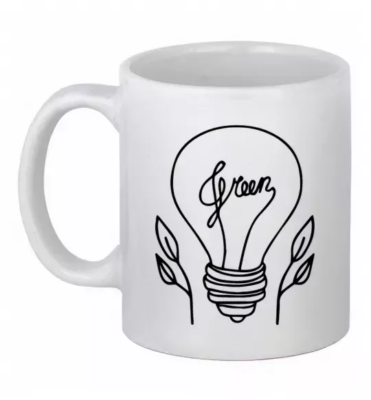 Чашка керамическая Green light Белый фото
