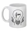 Чашка керамическая Green light Белый фото