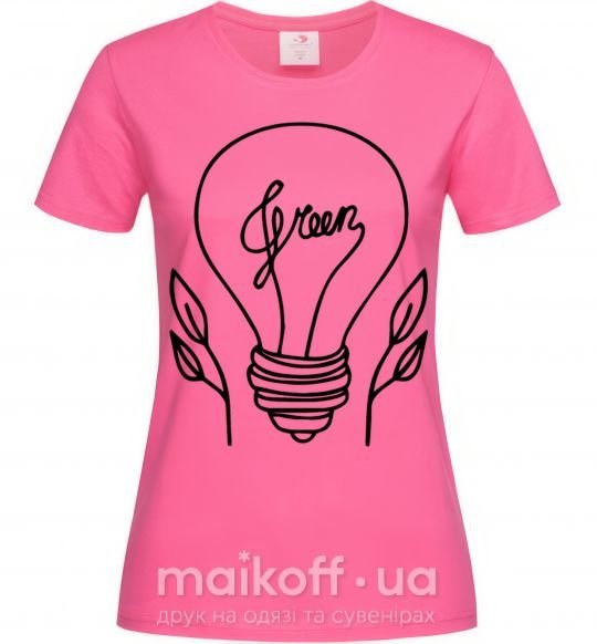 Женская футболка Green light Ярко-розовый фото