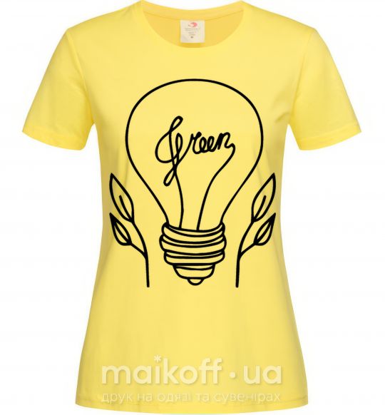 Женская футболка Green light Лимонный фото