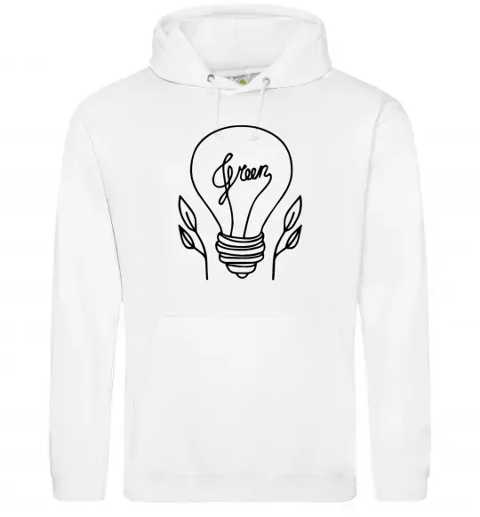 Женская толстовка (худи) Green light Белый фото