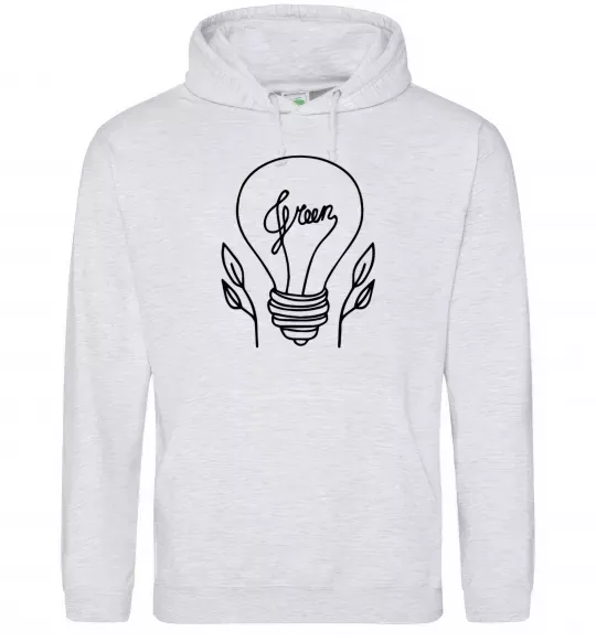 Женская толстовка (худи) Green light Серый меланж фото