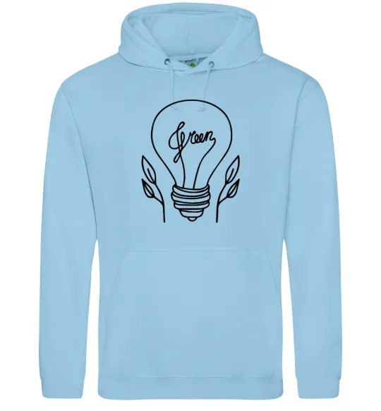 Женская толстовка (худи) Green light Голубой фото