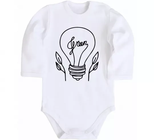 Дитячий бодік Green light Білий фото