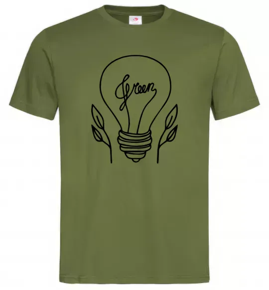 Мужская футболка Green light Оливковый фото