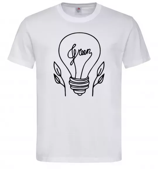 Мужская футболка Green light Белый фото