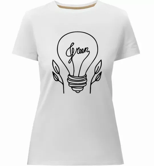 Женская премиум футболка Green light Белый фото