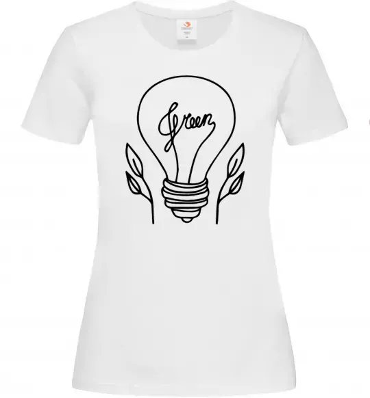 Женская футболка Green light Белый фото