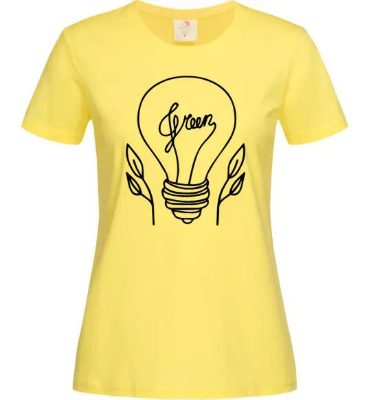 Женская футболка Green light Лимонный фото