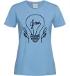 Женская футболка Green light Голубой фото
