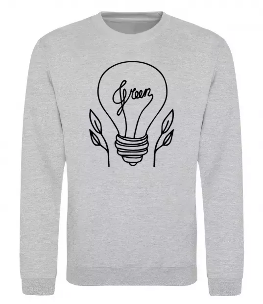 Світшот Green light Сірий меланж фото