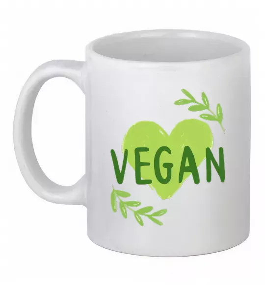 Чашка керамическая Vegan Белый фото