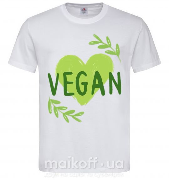 Чоловіча футболка Vegan Білий фото