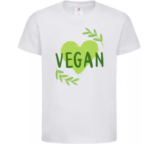 Детская футболка Vegan Белый фото