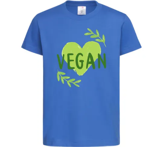 Детская футболка Vegan Ярко-синий фото