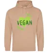 Мужская толстовка (худи) Vegan Песочный фото