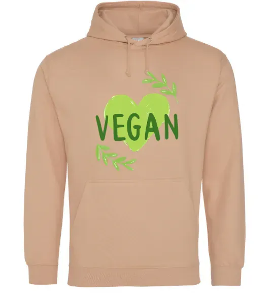 Женская толстовка (худи) Vegan Песочный фото