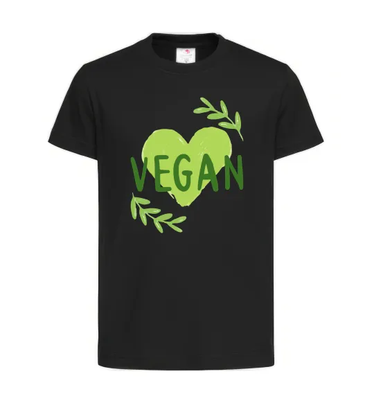 Детская футболка Vegan Черный фото