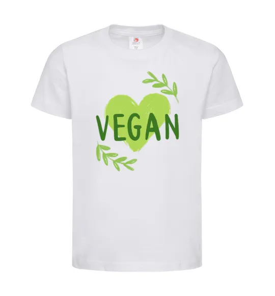 Детская футболка Vegan Белый фото
