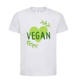 Детская футболка Vegan Белый фото