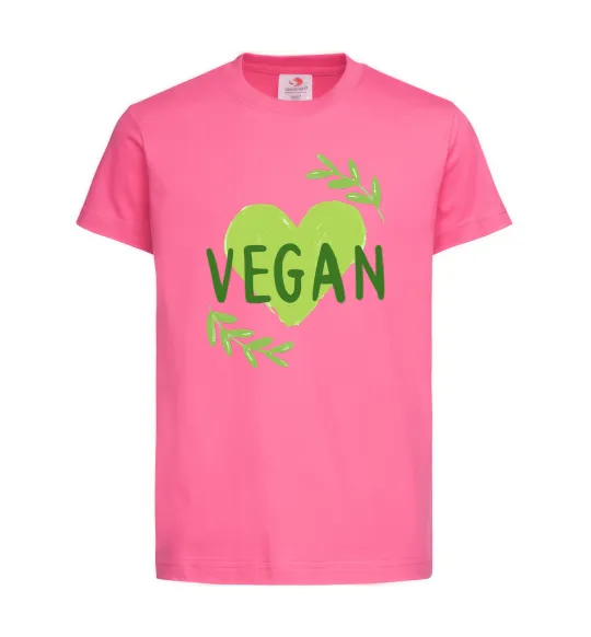 Детская футболка Vegan Ярко-розовый фото